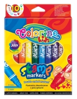 Viltpliiatsid COLORINO 2 otsaga, templiga, 10 värvi