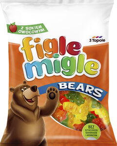 FIGLE MIGLE, kummikommid  Bears, 80 g
