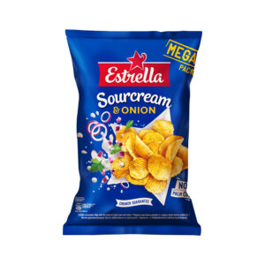 Krõpsud ESTRELLA hapukoore- ja sibulamaitselised sakilised 250 g