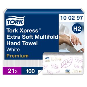 Lehtpaberrätikud Tork Xpress® Extra Soft Multifold, 21.2x34cm, 2-kih, 100 lehte H2 100297