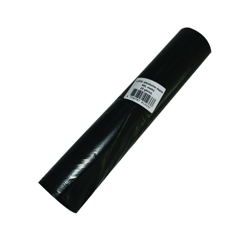 Prügikotid, 40 L, 25 vnt, LDPE, 30 mic, must