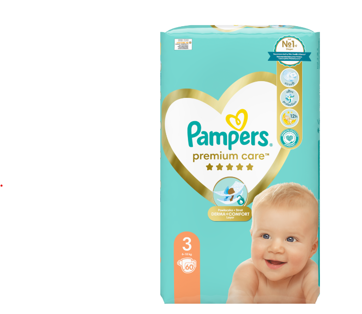 Teipmähkmed PAMPERS Premium Care VP S3, 60tk