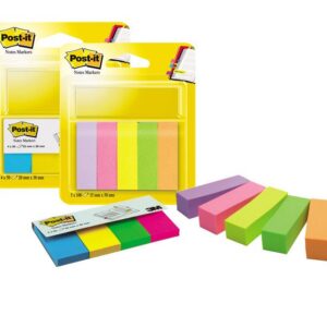 Indeksid paberist Post-it 670-5 15x50mm, 5 värvi x 100 lehte