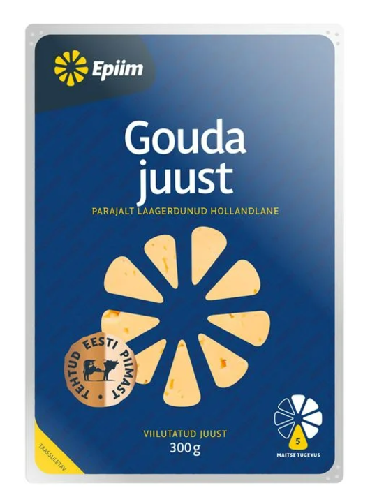 Juust E-PIIM Gouda viilutatud, 300g