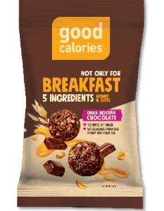 Röstitud kaera suupiste GOOD CALORIES tumedas Belgia šokolaadis, 40g