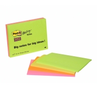 Märkmepaber  Post-it Super Sticky 149x98,4 mm, neoon, 4 tk
