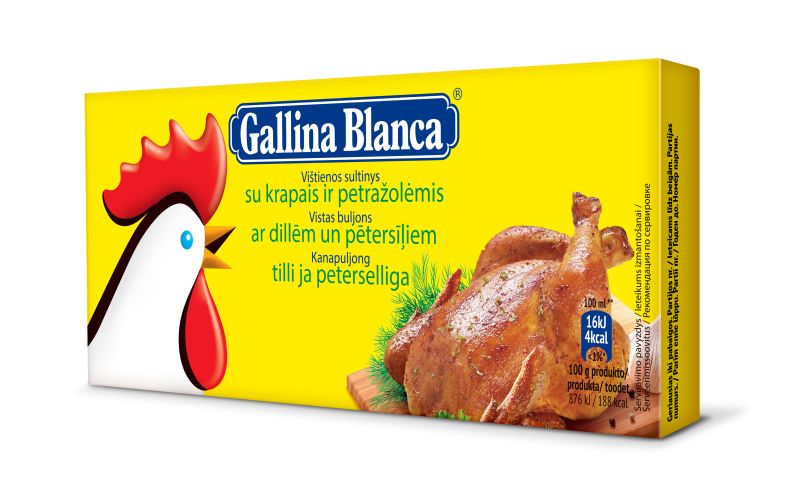 Kanapuljong GALLINA BLANCA tilli ja peterselliga, 12tk, 120g