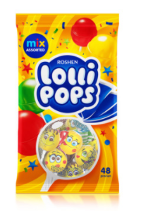 ROSHEN Pulgakommid, erinevad maitsed, LOLLIPOPS, 920 g (48 tk)