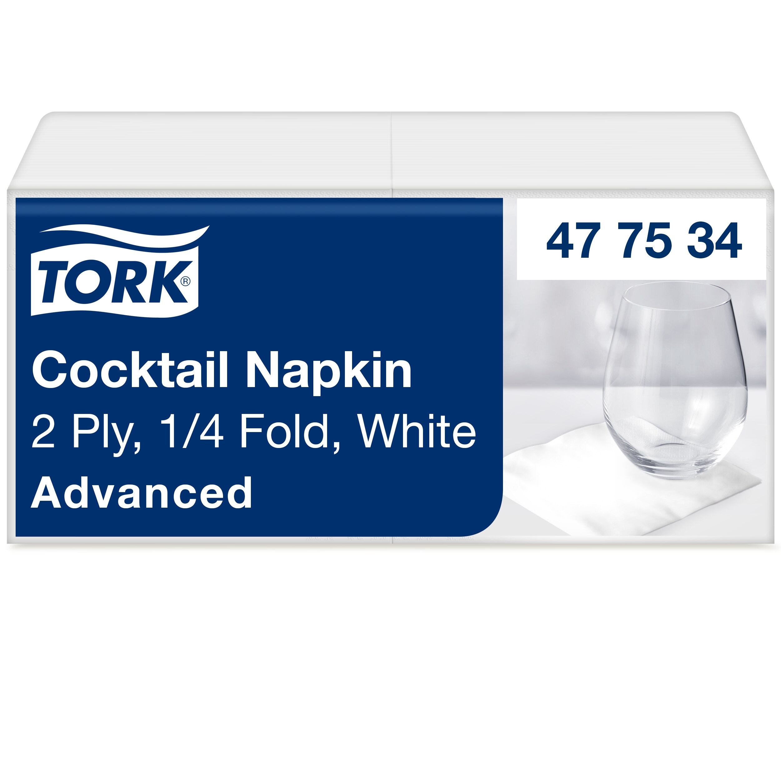 Salvrätikud Tork Advanced, 24x24cm, 2-kih, 200tk, valge 477534
