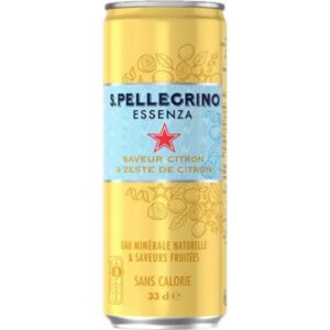 Vesi S.PELLEGRINO Essenza Lemon & Lemon Zest 0,33L, karboniseeritud, purk