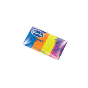 Indeksid Forofis 20x50mm, 4värvi x 20tk, läbipaistev neoon, plast