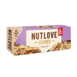 Küpsised NUTLOVE sarapuupähkli-kakao täidisega, šokolaadidražeedega, piimašokolaadiga kaetud 130g SV