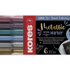 Marker KORES Metallic Style, 6tk