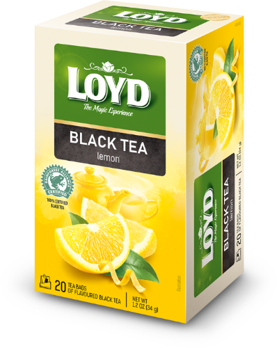 Must tee LOYD sidruni aroomiga, 20 x 2g