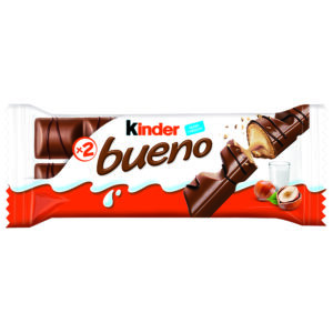 Piimašokolaad KINDER Bueno krõbeda ümbrise ja pähkli- ja piimakreemi täidisega, 43g