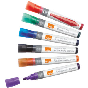 Tahvlimarker NOBO, vedel tint, 6 tk, assortii