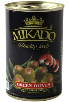 MIKADO Täidetud oliivid, kreveti täidisega, 314 ml/ 280 g/ 90 g