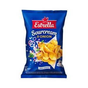 Krõpsud ESTRELLA hapukoore- ja sibulamaitselised sakilised 130 g