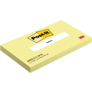Märkmepaberid Post-it®, 76 x 127 mm, 100 lehte, kanaarilindkollane