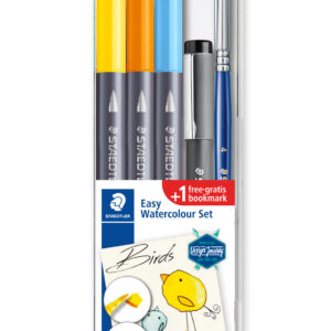Komplekt STAEDTLER 3001 STB5-1, 3 viltpliiatsit, must tindipliiats ja pintsel