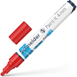 Akrüülmarker SCHNEIDER Paint-it 320, 4mm, punane