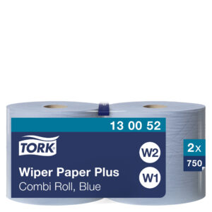Tööstuslik rullpaber Tork Plus W1/W2, 255mx23.5cm, 2-kih, sinine, 130052