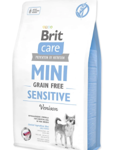 BRIT CARE, Kuivtoit täiskasvanud koerale,väikest kasvu,Sensitive, hirvega, 2 kg - Pilt 1