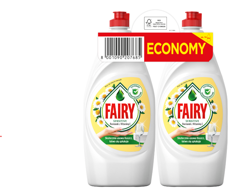 Nõudepesuvahend FAIRY Sensitive Chamomile 2x900ml