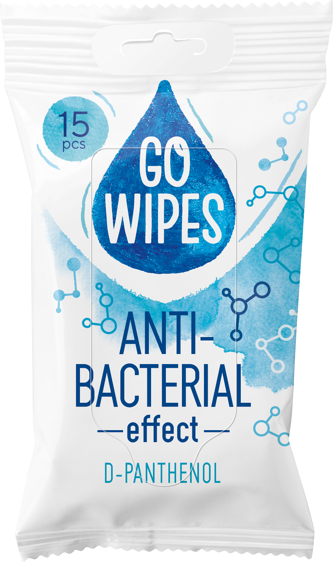 Niisked salvrätikud GOWIPES Antibact D-Panthenol 15tk
