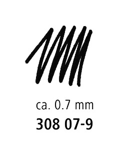 Tindipliiats Staedtler Pigment Liner 308  0,7mm must