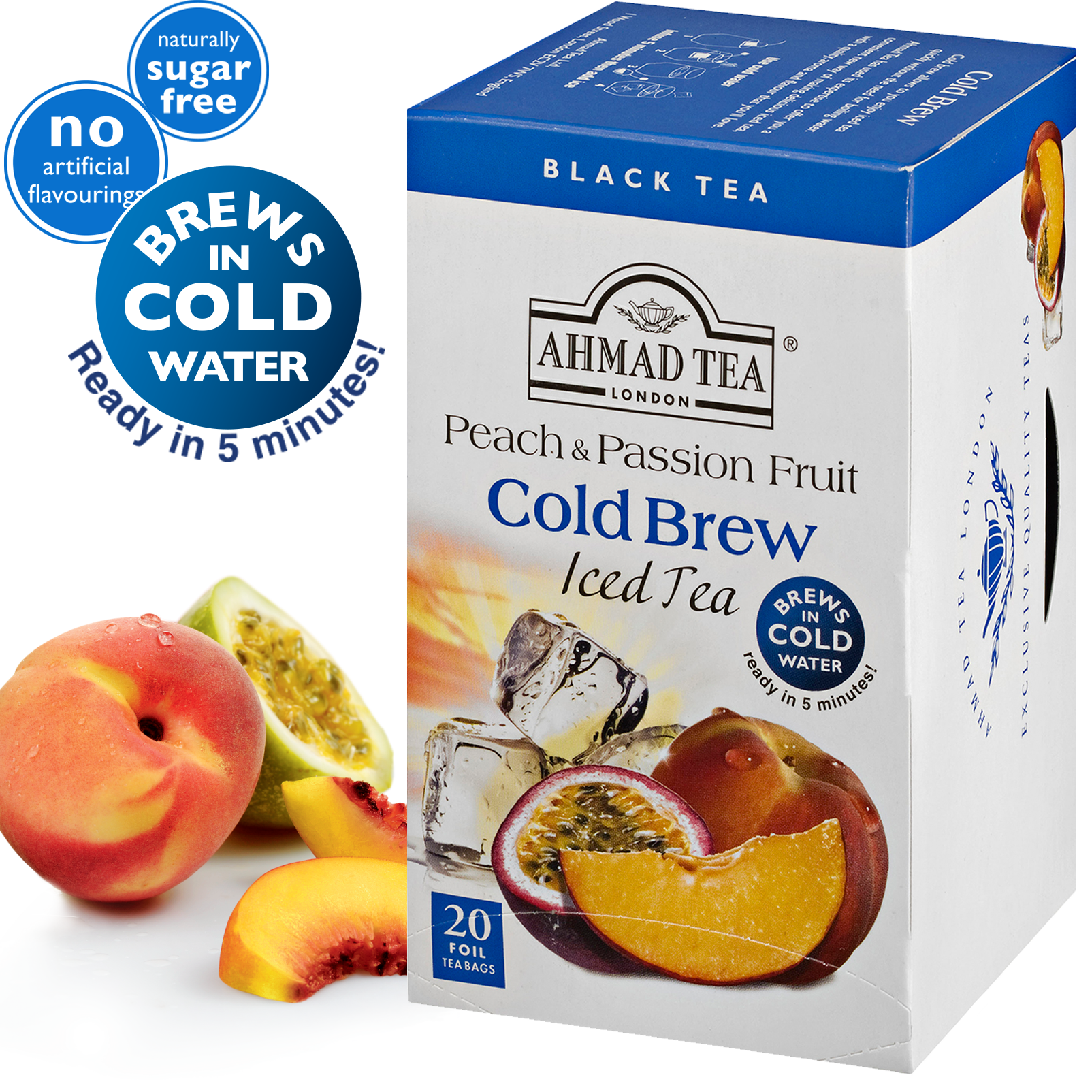 Tee AHMAD Peach & Passion Fruit Gold Brew Iced tea, must tee, 20 tk