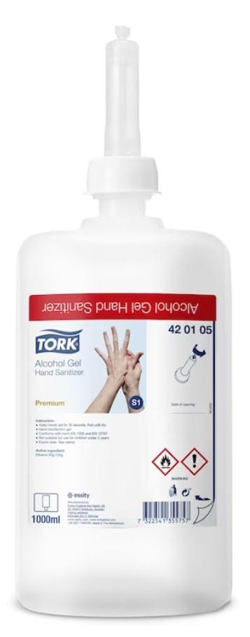 Kätegeel desinfitseeriv Tork  Alco Gel S1, 1L 420105