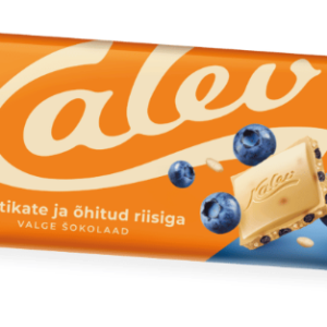 Valge šokolaad KALEV mustika ja õhitud riisiga 95g