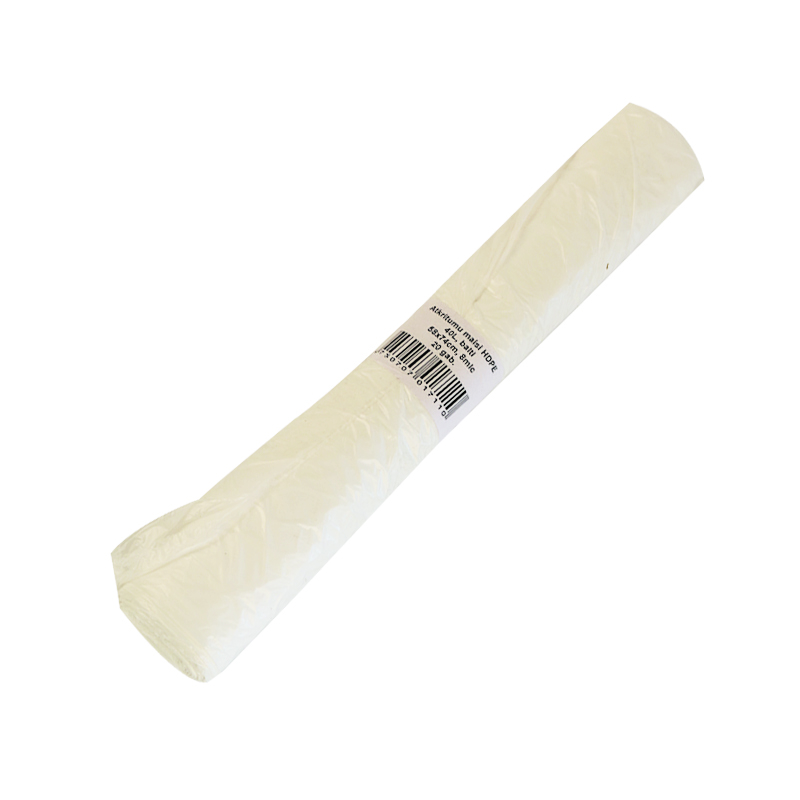 Prügikotid, 40 l, 20 vnt, HDPE, 8 mic, 58x74 cm, valge