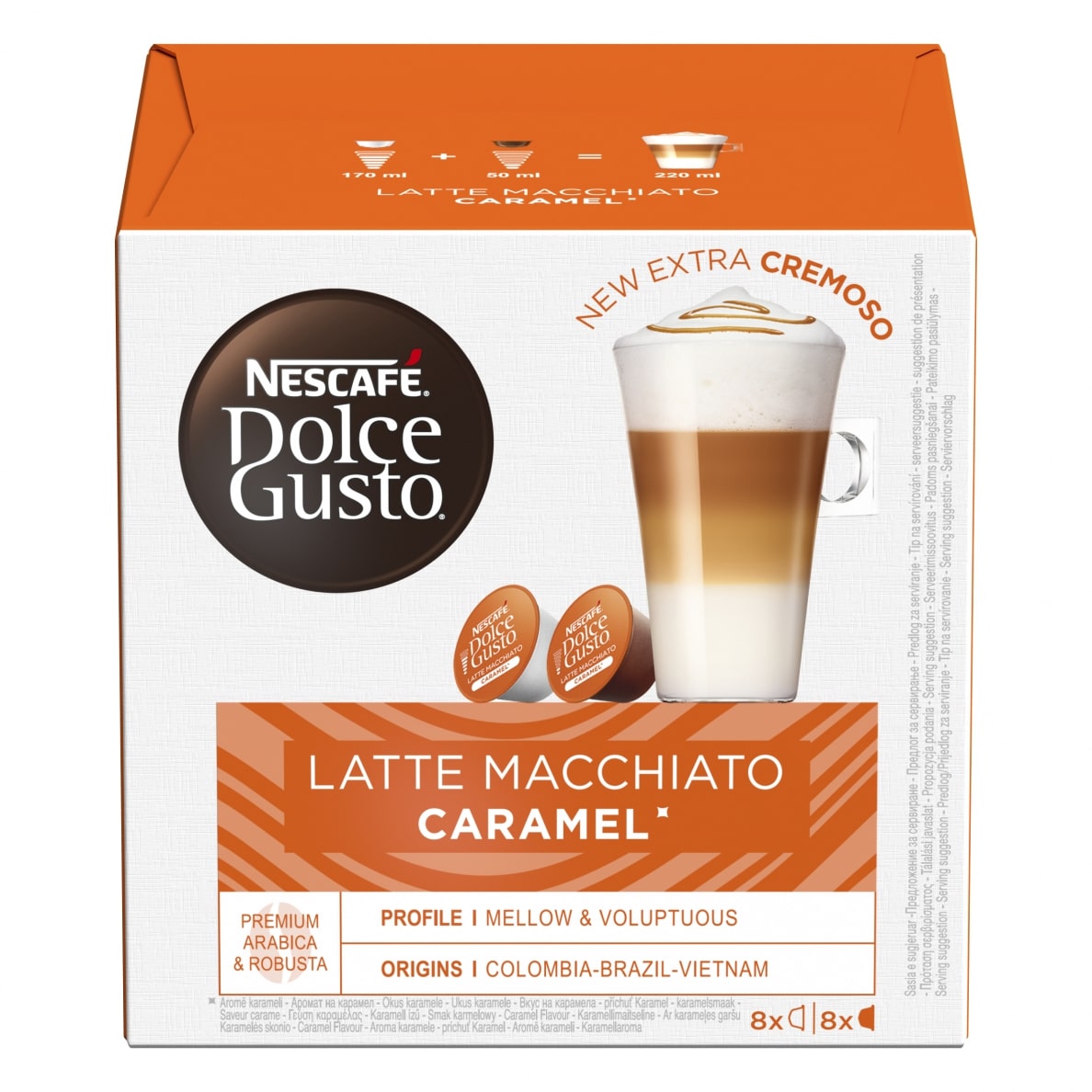Kohvikapslid Nescafe Dolce Gusto Caramel Latte Machiatto, 10.55g