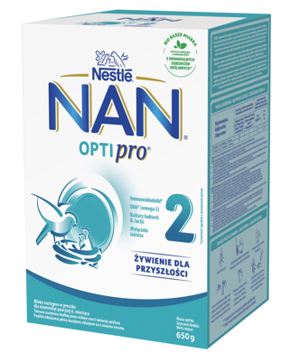 NAN OPTIPRO 2 piimal põhinev jätkupiimasegu alates 6. elukuust 650g