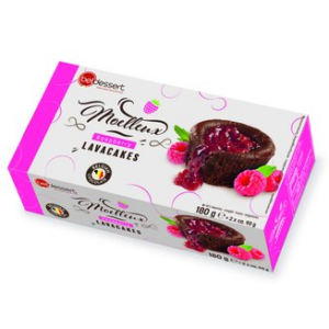 Külmutatud šokolaadikook Lava, BELDESSERT, vaarikatega, 2 x 90g