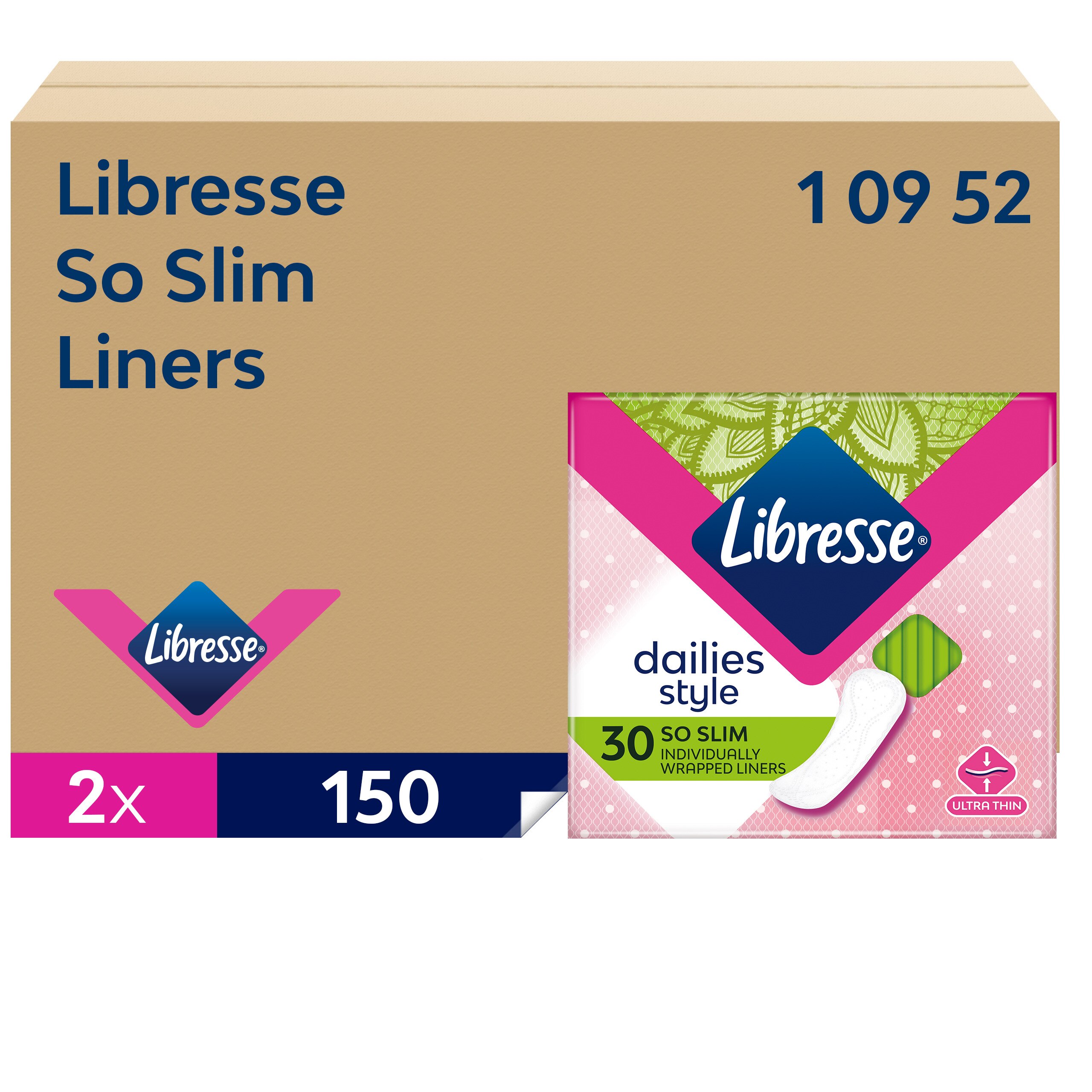 Libresse Pl So Slim hügieenisidemed, 2 x 150 tk, 10952