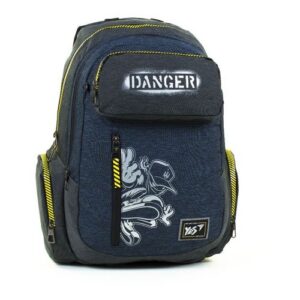 Seljakott YES T-87 noortele ''Danger'', must/sinine