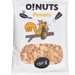Maapähklid O!NUTS, röstitud ja soolatud, 150g