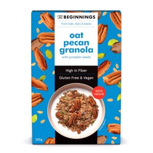 Vegan kaera müsli  BEGINNINGS, pekanipähklitega, 200g
