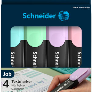 Tekstimarker Schneider Job Pastel highlighter, 4tki
