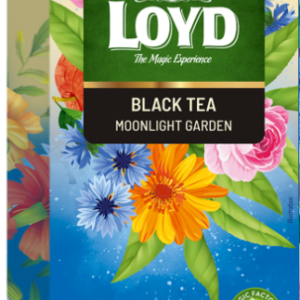 Must tee  LOYD, moonlight garden, 20x1,75 g, kahekambriline teekott ümbrikus