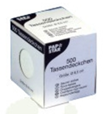Tassialused diam. 8,5cm, valge, 500tk