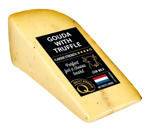 Poolkõva juust Gouda trühvliga 50% 130g
