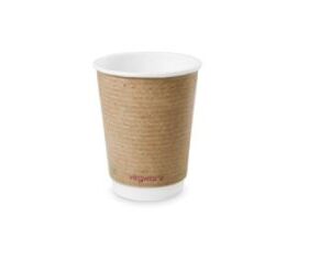Kohvitops VEGWARE, kahekordne, kraft, 360ml, 25tk