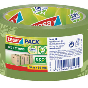 Pakketeip Tesa, 66m x 50mm, roheline, Eco & Strong