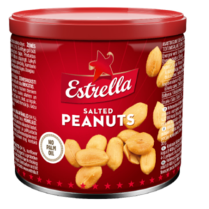 Röstitud maapähklid ESTRELLA soolaga, 140g
