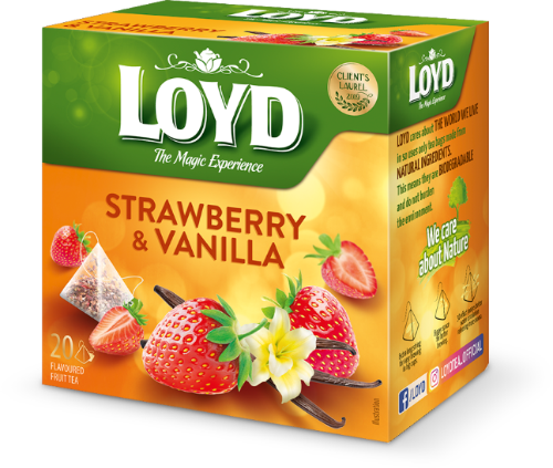 Tee LOYD maasika- ja vaniljemaitseline 20 x 2 g