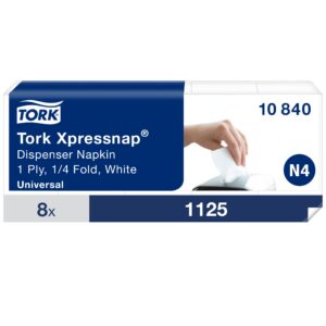 Salvrätikud TORK XPRESSNAP N4, 1-kih, 21.6 x 33 cm, 225 tk, valge,  5tk 10840